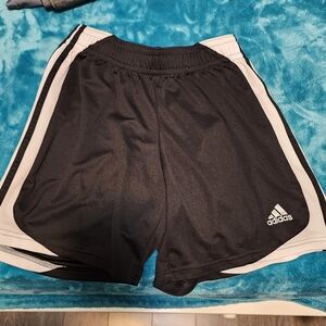 Adidas Black Shorts with White Accents